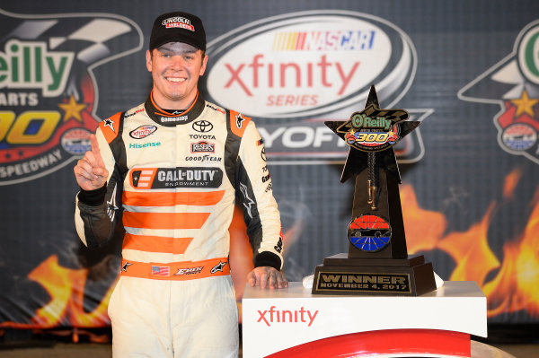 NASCAR XFINITY Series
O’Reilly Auto Parts 300
Texas Motor Speedway
Fort Worth, TX USA
Saturday 4 November 2017
Erik Jones, GameStop Call of Duty WWII Toyota Camry, celebrates in victory Lane.
World Copyright: John K Harrelson
LAT Images NASCAR XFINITY Series
O’Reilly Auto Parts 300
Texas Motor Speedway
Fort Worth, TX USA
Saturday 4 November 2017
Erik Jones, GameStop Call of Duty WWII Toyota Camry, celebrates in victory Lane.
World Copyright: John K Harrelson
LAT Images