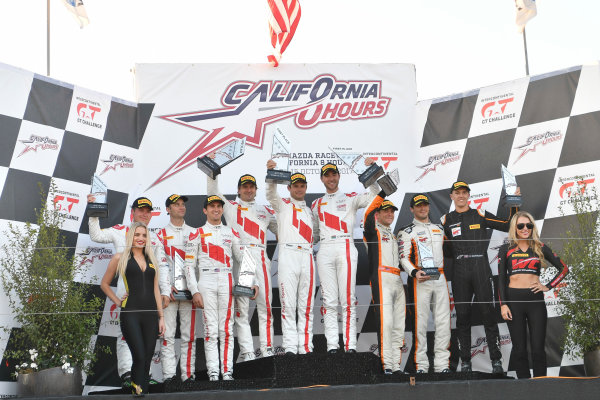 Pirelli World Challenge
Intercontinental GT Challenge California 8 Hours
Mazda Raceway Laguna Seca
Sunday 15 October 2017
Connor de Phillippi, Christopher Mies, Christopher Haase, Audi R8 LMS, GT3 Overall, Pierre Kaffer, Kelvin van der Linde, Markus Winkelhock, Audi R8 LMS, GT3 Overall, Robin Frijns, Stuart Leonard, Jake Dennis, Audi R8 LMS, GT3 Overall
World Copyright: Richard Dole
LAT Images
ref: Digital Image RD_PWCLS17_402 Pirelli World Challenge
Intercontinental GT Challenge California 8 Hours
Mazda Raceway Laguna Seca
Sunday 15 October 2017
Connor de Phillippi, Christopher Mies, Christopher Haase, Audi R8 LMS, GT3 Overall, Pierre Kaffer, Kelvin van der Linde, Markus Winkelhock, Audi R8 LMS, GT3 Overall, Robin Frijns, Stuart Leonard, Jake Dennis, Audi R8 LMS, GT3 Overall
World Copyright: Richard Dole
LAT Images
ref: Digital Image RD_PWCLS17_402