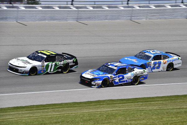 #11: Justin Haley, Kaulig Racing, Chevrolet Camaro LeafFilter Gutter Protection, #2: Tyler Reddick, Richard Childress Racing, Chevrolet Camaro KC Motorgroup, and #23: John Hunter Nemechek, GMS Racing, Chevrolet Camaro Fire Alarm Services, INC