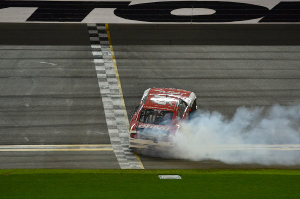 2017 Xfinity - Powershares QQQ 300
Daytona International Speedway, Daytona Beach, FL USA
Saturday 25 February 2017
Daniel Suarez, Juniper Toyota Camry, does a burnout after winning.
World Copyright: John K Harrelson / LAT Images
ref: Digital Image 17DAY2jh_06634