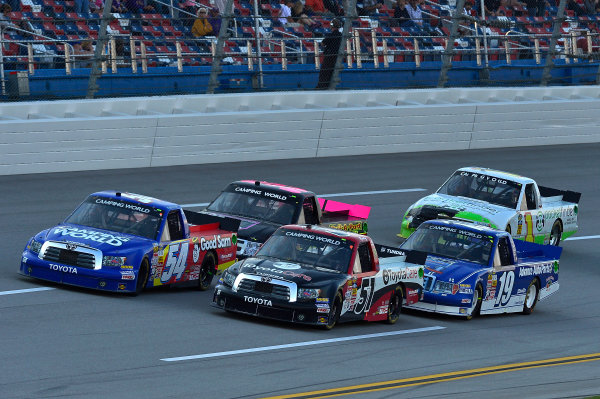 October 18-19, 2013, Talladega, Alabama USA
Darrell Wallace Jr and Kyle Busch pack
© 2013, Brian Czobat
LAT Photo USA

