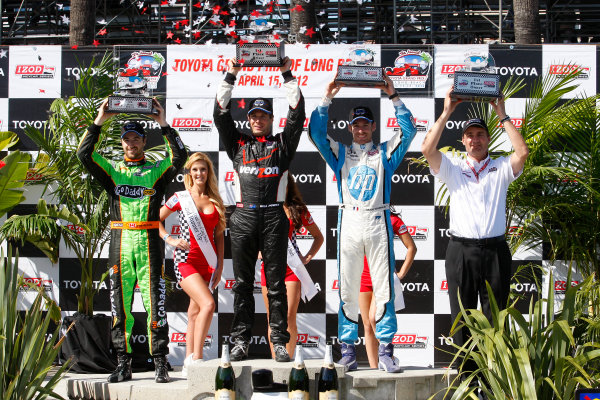 13-15 April, 2012, Long Beach, California, USA
(l-r) James Hinchcliffe (3rd), Will Power (1st), Simon Pagenaud (2nd) and Penske Racing representative Tim Cindric
(c)2012, Lesley Ann Miller
LAT Photo USA 13-15 April, 2012, Long Beach, California, USA
(l-r) James Hinchcliffe (3rd), Will Power (1st), Simon Pagenaud (2nd) and Penske Racing representative Tim Cindric
(c)2012, Lesley Ann Miller
LAT Photo USA