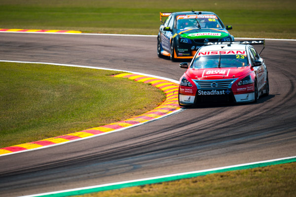 2017 Supercars Championship Round 6.
Darwin Triple Crown, Hidden Valley Raceway, Northern Territory, Australia.
Friday June 16th to Sunday June 18th 2017.
Michael Caruso drives the #23 Nissan Motorsport Nissan Altima.
World Copyright: Daniel Kalisz/LAT Images
Ref: Digital Image 160617_VASCR6_DKIMG_0187.JPG 2017 Supercars Championship Round 6.
Darwin Triple Crown, Hidden Valley Raceway, Northern Territory, Australia.
Friday June 16th to Sunday June 18th 2017.
Michael Caruso drives the #23 Nissan Motorsport Nissan Altima.
World Copyright: Daniel Kalisz/LAT Images
Ref: Digital Image 160617_VASCR6_DKIMG_0187.JPG