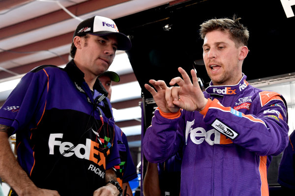 Monster Energy NASCAR Cup Series
Alabama 500
Talladega Superspeedway
Talladega, AL USA
Friday 13 October 2017
Denny Hamlin, Joe Gibbs Racing, FedEx Ground Toyota Camry
World Copyright: Rusty Jarrett
LAT Images Monster Energy NASCAR Cup Series
Alabama 500
Talladega Superspeedway
Talladega, AL USA
Friday 13 October 2017
Denny Hamlin, Joe Gibbs Racing, FedEx Ground Toyota Camry
World Copyright: Rusty Jarrett
LAT Images
