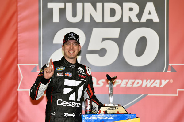 NASCAR Camping World Truck Series
Toyota Tundra 250
Kansas Speedway, Kansas City, KS USA
Friday 12 May 2017
Kyle Busch, Cessna Toyota Tundra celebrates his win in Victory Lane
World Copyright: Nigel Kinrade
LAT Images
ref: Digital Image 17KAN1nk07184 NASCAR Camping World Truck Series
Toyota Tundra 250
Kansas Speedway, Kansas City, KS USA
Friday 12 May 2017
Kyle Busch, Cessna Toyota Tundra celebrates his win in Victory Lane
World Copyright: Nigel Kinrade
LAT Images
ref: Digital Image 17KAN1nk07184