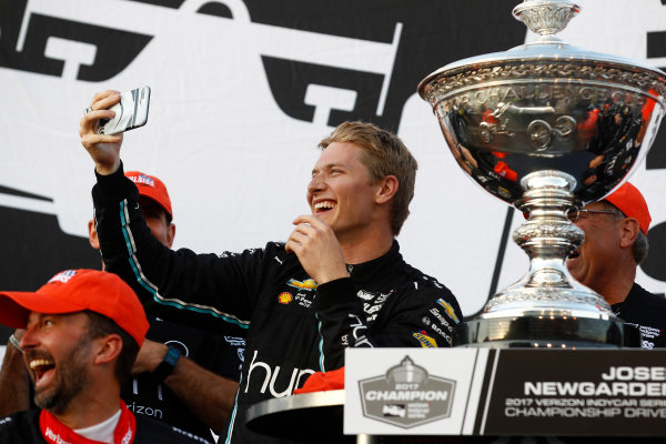 Verizon IndyCar Series
GoPro Grand Prix of Sonoma
Sonoma Raceway, Sonoma, CA USA
Sunday 17 September 2017
Josef Newgarden, Team Penske Chevrolet celebrates winning the championship on the podium
World Copyright: Phillip Abbott
LAT Images
ref: Digital Image abbott_sonoma_0917_12642 Verizon IndyCar Series
GoPro Grand Prix of Sonoma
Sonoma Raceway, Sonoma, CA USA
Sunday 17 September 2017
Josef Newgarden, Team Penske Chevrolet celebrates winning the championship on the podium
World Copyright: Phillip Abbott
LAT Images
ref: Digital Image abbott_sonoma_0917_12642