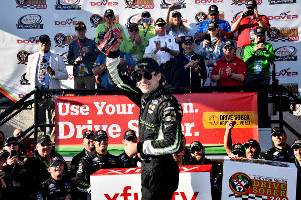 NASCAR XFINITY Series
Use Your Melon Drive Sober 200
Dover International Speedway, Dover, DE USA
Saturday 30 September 2017
Ryan Blaney, Fitzgerald Ford Mustang wins
World Copyright: Rusty Jarrett
LAT Images NASCAR XFINITY Series
Use Your Melon Drive Sober 200
Dover International Speedway, Dover, DE USA
Saturday 30 September 2017
Ryan Blaney, Fitzgerald Ford Mustang wins
World Copyright: Rusty Jarrett
LAT Images