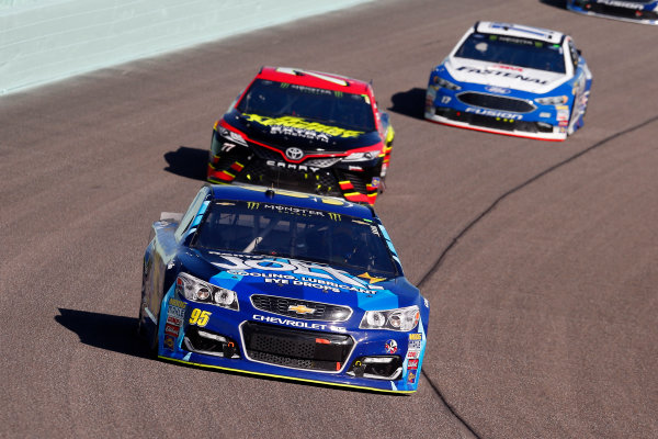 Monster Energy NASCAR Cup Series
Ford EcoBoost 400
Homestead-Miami Speedway, Homestead, FL USA
Sunday 19 November 2017
Michael McDowell, Leavine Family Racing, Chevrolet SS and Erik Jones, Furniture Row Racing, 5-hour ENERGY Extra Strength Toyota Camry
World Copyright: Russell LaBounty
LAT Images