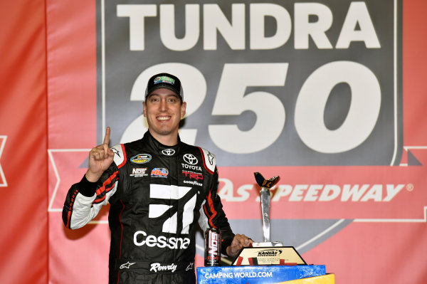 NASCAR Camping World Truck Series
Toyota Tundra 250
Kansas Speedway, Kansas City, KS USA
Friday 12 May 2017
Kyle Busch, Cessna Toyota Tundra celebrates his win in Victory Lane
World Copyright: Nigel Kinrade
LAT Images
ref: Digital Image 17KAN1nk07224 NASCAR Camping World Truck Series
Toyota Tundra 250
Kansas Speedway, Kansas City, KS USA
Friday 12 May 2017
Kyle Busch, Cessna Toyota Tundra celebrates his win in Victory Lane
World Copyright: Nigel Kinrade
LAT Images
ref: Digital Image 17KAN1nk07224