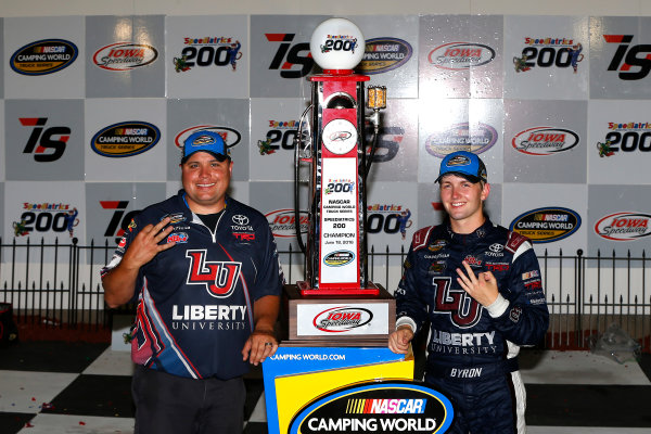 17-18 June, 2016, Newton, Iowa USA
William Byron celebrates in victory lane
?2016, Russell LaBounty
LAT Photo USA
17-18 June, 2016, Newton, Iowa USA
William Byron celebrates in victory lane
?2016, Russell LaBounty
LAT Photo USA