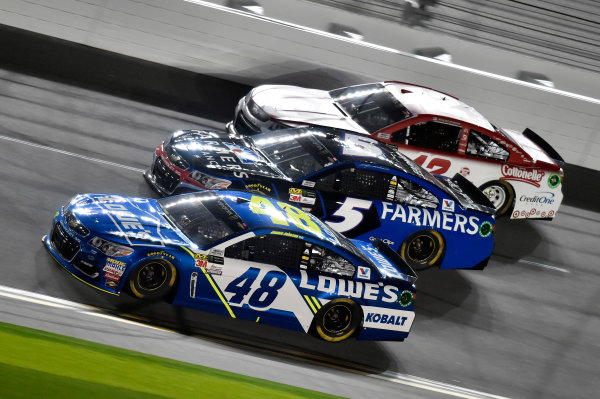 2017 NASCAR Monster Energy Cup - Can-Am Duels
Daytona International Speedway, Daytona Beach, FL USA
Thursday 23 February 2017
Jimmie Johnson, Kasey Kahne and Kyle Larson
World Copyright: Nigel Kinrade/LAT Images
ref: Digital Image 17DAY2nk07193