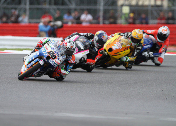 British Grand Prix. 
Silverstone, England. 15th-17th June 2012. 
Moto3. Maverick Vinales, FTR Honda, leads Luis Salom, Kalex KTM, and Efren Vazquez, FTR Honda. 
World Copyright: Kevin Wood/LAT Photographic. 
ref: Digital Image IMG_8773a