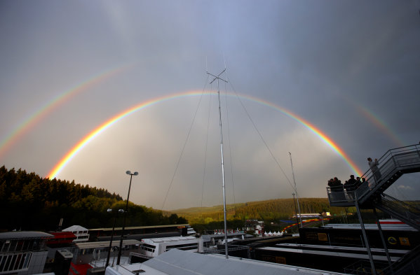 Spa-Francorchamps, Spa, Belgium
27th August 2011.
Rainbow over the paddock. Paddock. Atmosphere.
World Copyright: Steve Etherington/LAT Photographic
ref: Digital Image SNE27370 Spa-Francorchamps, Spa, Belgium
27th August 2011.
Rainbow over the paddock. Paddock. Atmosphere.
World Copyright: Steve Etherington/LAT Photographic
ref: Digital Image SNE27370