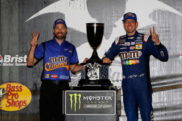 Monster Energy NASCAR Cup Series
Bass Pro Shops NRA Night Race
Bristol Motor Speedway, Bristol, TN USA
Saturday 19 August 2017
Kyle Busch, Joe Gibbs Racing, M&M's Caramel Toyota Camry Victory Lane
World Copyright: Nigel Kinrade
LAT Images