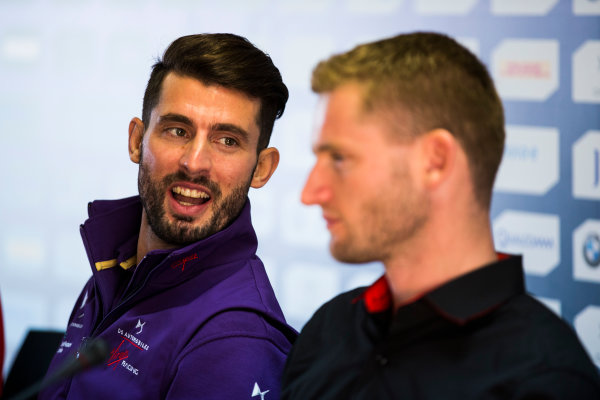 2016/2017 FIA Formula E Championship.
Marrakesh ePrix, Circuit International Automobile Moulay El Hassan, Marrakesh, Morocco.
Jose Maria Lopez (ARG), DS Virgin Racing, Spark-Citroen, Virgin DSV-02. & Maro Engel (GER), Venturi, Spark-Venturi, Venturi VM200-FE-02
Friday 11 November 2016.
Photo: Sam Bloxham/LAT/Formula E
ref: Digital Image _SBB6351 2016/2017 FIA Formula E Championship.
Marrakesh ePrix, Circuit International Automobile Moulay El Hassan, Marrakesh, Morocco.
Jose Maria Lopez (ARG), DS Virgin Racing, Spark-Citroen, Virgin DSV-02. & Maro Engel (GER), Venturi, Spark-Venturi, Venturi VM200-FE-02
Friday 11 November 2016.
Photo: Sam Bloxham/LAT/Formula E
ref: Digital Image _SBB6351
