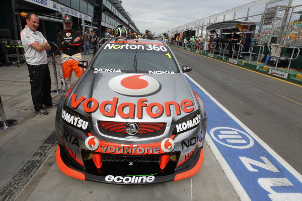 Albert Park Street Circuit, Melbourne, Australia.
26th - 28th March 2010.
Car 1, Commodore VE, Holden, Jamie Whincup, T8, TeamVodafone, Triple Eight Race Engineering, Triple Eight Racing.
World Copyright: Mark Horsburgh/LAT Photographic
ref: Digital Image 1-Whincup-F1-10-m00833 Albert Park Street Circuit, Melbourne, Australia.
26th - 28th March 2010.
Car 1, Commodore VE, Holden, Jamie Whincup, T8, TeamVodafone, Triple Eight Race Engineering, Triple Eight Racing.
World Copyright: Mark Horsburgh/LAT Photographic
ref: Digital Image 1-Whincup-F1-10-m00833