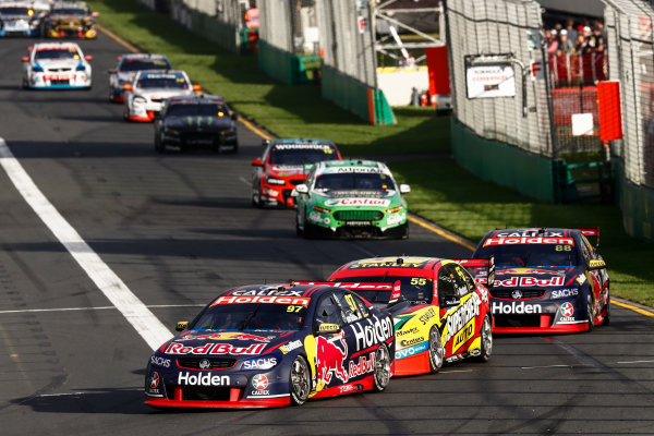 Australian Supercars Series
Albert Park, Melbourne, Australia.
Friday 24 March 2017.
Race 2.
Shane van Gisbergen, No.97 Holden Commodore VF, Red Bull Holden Racing Team, leads Chaz Mostert, No.55 Ford Falcon FG-X, Supercheap Auto Racing, and Jamie Whincup, No.88 Holden Commodore VF, Red Bull Holden Racing Team.
World Copyright: Zak Mauger/LAT Images
ref: Digital Image _56I5891 Australian Supercars Series
Albert Park, Melbourne, Australia.
Friday 24 March 2017.
Race 2.
Shane van Gisbergen, No.97 Holden Commodore VF, Red Bull Holden Racing Team, leads Chaz Mostert, No.55 Ford Falcon FG-X, Supercheap Auto Racing, and Jamie Whincup, No.88 Holden Commodore VF, Red Bull Holden Racing Team.
World Copyright: Zak Mauger/LAT Images
ref: Digital Image _56I5891
