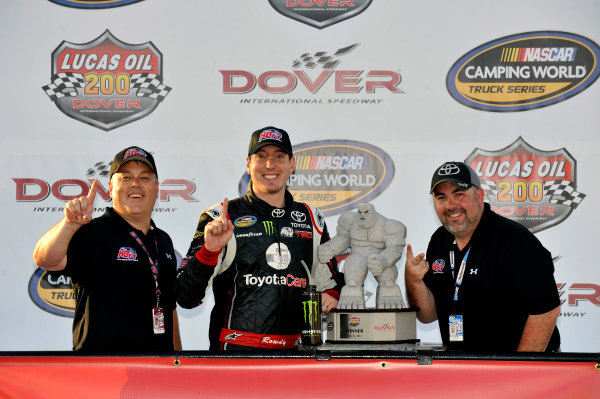 30-31 May 2013, Dover, Delaware USA
Kyle Busch celebrates his win in Victory Lane
©2013, Nigel Kinrade
LAT Photo USA