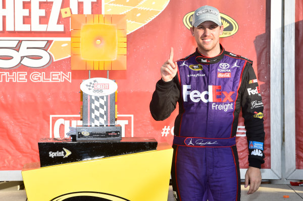 5-7 August, 2016, Watkins Glen, New York USA
Denny Hamlin, FedEx Freight Toyota Camry (11), celebrates in victory lane.
©2016, JohnHarrelson / LAT Photo USA 5-7 August, 2016, Watkins Glen, New York USA
Denny Hamlin, FedEx Freight Toyota Camry (11), celebrates in victory lane.
©2016, JohnHarrelson / LAT Photo USA