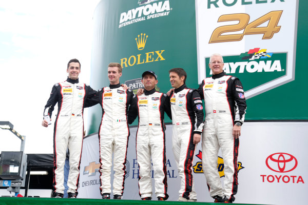 2017 Rolex 24 Hours.
Daytona, Florida, USA
Saturday 28 January 2017.
#59 Manthey Racing Porsche 911 GT3 R: Sven Muller, Reinhold Renger, Harald Proczyk, Steve Smith, Matteo Cairoli
World Copyright: Alexander Trienitz/LAT Images
ref: Digital Image 2017-24h-Daytona-AT1-3028