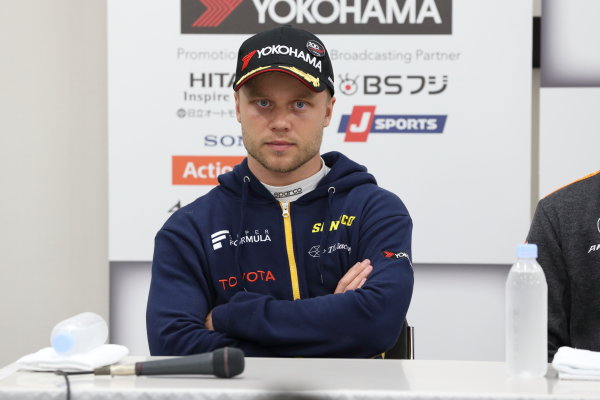 2017 Japanese Super Formula.
Suzuka, Japan. 21st - 22nd October 2017. Rd 7. Cancelled race due to Typhoon.
2017 Driver?s 3rd position Felix Rosenqvist ( #7 SUNOCO TEAM LEMANS SF14 ) portrait
World Copyright: Yasushi Ishihara / LAT Images.
Ref: 2017_SF_Rd7_028