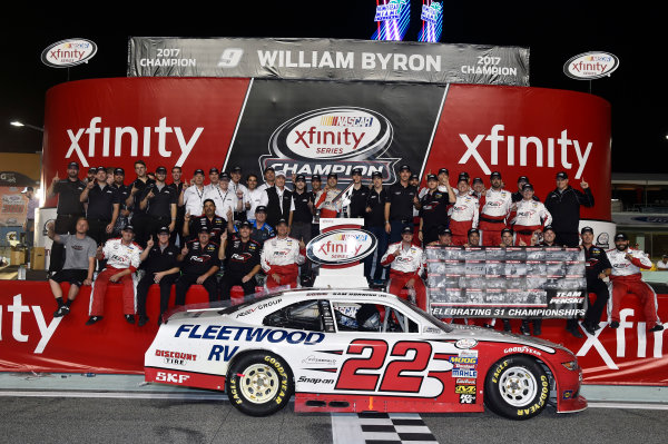 NASCAR XFINITY Series
Ford EcoBoost 300
Homestead-Miami Speedway, Homestead, FL USA
Saturday 18 November 2017
Team Penske celebrate winning the 2017 NASCAR Xfinity Series Owners Championship
World Copyright: Nigel Kinrade
LAT Images NASCAR XFINITY Series
Ford EcoBoost 300
Homestead-Miami Speedway, Homestead, FL USA
Saturday 18 November 2017
Team Penske celebrate winning the 2017 NASCAR Xfinity Series Owners Championship
World Copyright: Nigel Kinrade
LAT Images