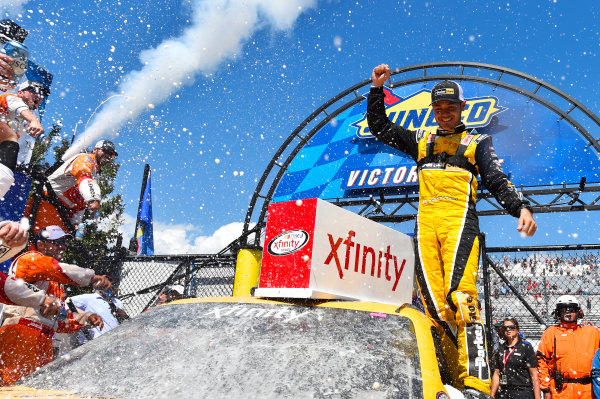 NASCAR XFINITY Series
One Main Financial 200
Dover International Speedway, Dover, DE USA
Saturday 3 June 2017
Kyle Larson, ParkerStore Chevrolet Camaro celebrates his win in Victory Lane
World Copyright: Nigel Kinrade
LAT Images
ref: Digital Image 17DOV1nk10441