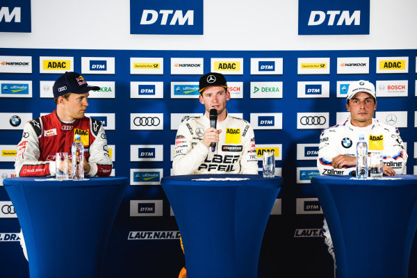 2017 DTM Round 5
Moscow Raceway, Moscow, Russia
Sunday 23 July 2017.
Press Conference: Mattias Ekström, Audi Sport Team Abt Sportsline, Audi A5 DTM, Maro Engel, Mercedes-AMG Team HWA, Mercedes-AMG C63 DTM, Bruno Spengler, BMW Team RBM, BMW M4 DTM
World Copyright: Evgeniy Safronov/LAT Images
ref: Digital Image SafronovEvgeniy_2017_DTM_MRW_SanFast-25