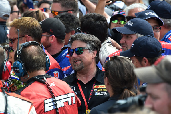 Verizon IndyCar Series
Indianapolis 500 Race
Indianapolis Motor Speedway, Indianapolis, IN USA
Sunday 28 May 2017
Team owner Michael Andretti (USA) celebrates in Victory Lane
World Copyright: Jose Rubio/Sutton/LAT Images
ref: Digital Image dcd1728my1061 Verizon IndyCar Series
Indianapolis 500 Race
Indianapolis Motor Speedway, Indianapolis, IN USA
Sunday 28 May 2017
Team owner Michael Andretti (USA) celebrates in Victory Lane
World Copyright: Jose Rubio/Sutton/LAT Images
ref: Digital Image dcd1728my1061