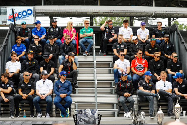 Verizon IndyCar Series
Indianapolis 500 Drivers Meeting
Indianapolis Motor Speedway, Indianapolis, IN USA
Saturday 27 May 2017
Fernando Alonso, McLaren-Honda-Andretti Honda, appears at the drivers photo.
World Copyright: Steve Tee/LAT Images
ref: Digital Image _R3I6699