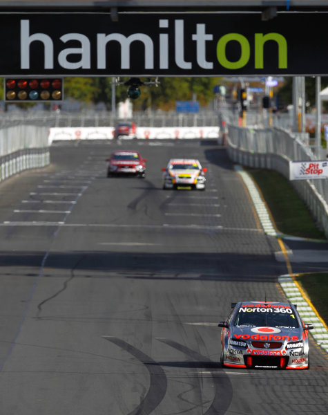 Round 4 - Hamilton 400.
Hamilton City Street Circuit, Hamilton, New Zealand.
17th - 18th April 2010.
Car 1, Commodore VE, Holden, Jamie Whincup, T8, TeamVodafone, Triple Eight Race Engineering, Triple Eight Racing.
World Copyright: Mark Horsburgh / LAT Photographic
ref: 1-Whincup-EV04-10-1852 Round 4 - Hamilton 400.
Hamilton City Street Circuit, Hamilton, New Zealand.
17th - 18th April 2010.
Car 1, Commodore VE, Holden, Jamie Whincup, T8, TeamVodafone, Triple Eight Race Engineering, Triple Eight Racing.
World Copyright: Mark Horsburgh / LAT Photographic
ref: 1-Whincup-EV04-10-1852