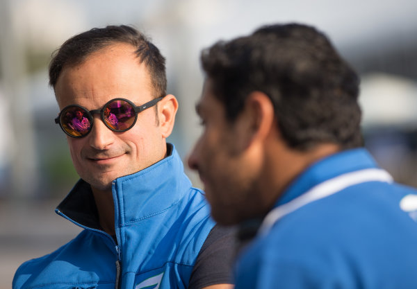 FIA Formula E Championship 2015/16.
Beijing ePrix, Beijing, China.
Shakedown
Trulli Formula E team drivers' Vitantonio Liuzzi and Salvador Duran

Beijing, China, Asia.
Friday 23 October 2015
Photo:  / LAT / FE
ref: Digital Image _L2_3536