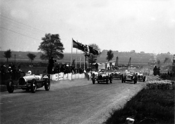 1935 Picardie Grand Prix
Peronne, France. 26 May 1935
Robert Benoist, #24 Bugatti T59, leads Earl Howe, #22 Bugatti T59, Robert Brunet, #4 Maserati 8CM, Raymond Sommer, #2 Alfa Romeo Tipo-B "P3", "Mlle Helle-Nice", #14 Alfa Romeo 8C "Monza", and Jean Delorme, #12 Bugatti T51, at the start, action
World Copyright: Robert Fellowes/LAT PhotographicRef: 35PIC07 1935 Picardie Grand Prix
Peronne, France. 26 May 1935
Robert Benoist, #24 Bugatti T59, leads Earl Howe, #22 Bugatti T59, Robert Brunet, #4 Maserati 8CM, Raymond Sommer, #2 Alfa Romeo Tipo-B "P3", "Mlle Helle-Nice", #14 Alfa Romeo 8C "Monza", and Jean Delorme, #12 Bugatti T51, at the start, action
World Copyright: Robert Fellowes/LAT PhotographicRef: 35PIC07