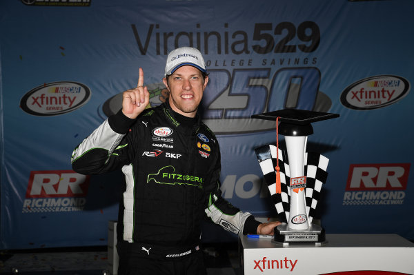 NASCAR XFINITY Series
Virginia529 College Savings 250
Richmond Raceway, Richmond, VA USA
Saturday 9 September 2017
Brad Keselowski, Fitzgerald Glider Kits Ford Mustang wins
World Copyright: Rusty Jarrett
LAT Images NASCAR XFINITY Series
Virginia529 College Savings 250
Richmond Raceway, Richmond, VA USA
Saturday 9 September 2017
Brad Keselowski, Fitzgerald Glider Kits Ford Mustang wins
World Copyright: Rusty Jarrett
LAT Images