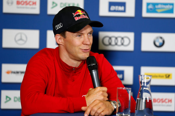 2017 DTM Round 4
Norisring, Nuremburg, Germany
Friday 30 June 2017.
Press Conference, Mattias Ekström, Audi Sport Team Abt Sportsline, Audi A5 DTM
World Copyright: Alexander Trienitz/LAT Images
ref: Digital Image 2017-DTM-R4-NOR-AT2-0054