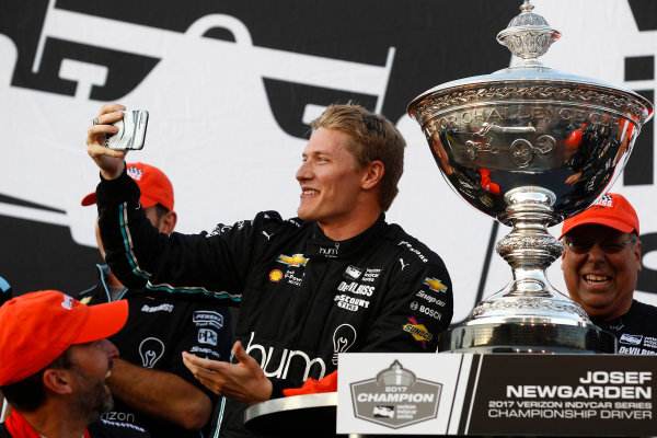 Verizon IndyCar Series
GoPro Grand Prix of Sonoma
Sonoma Raceway, Sonoma, CA USA
Sunday 17 September 2017
Josef Newgarden, Team Penske Chevrolet celebrates winning the championship on the podium
World Copyright: Phillip Abbott
LAT Images
ref: Digital Image abbott_sonoma_0917_12646 Verizon IndyCar Series
GoPro Grand Prix of Sonoma
Sonoma Raceway, Sonoma, CA USA
Sunday 17 September 2017
Josef Newgarden, Team Penske Chevrolet celebrates winning the championship on the podium
World Copyright: Phillip Abbott
LAT Images
ref: Digital Image abbott_sonoma_0917_12646