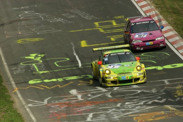 Timo Bernhard (GER) / Marc Lieb (GER) / Romain Dumas (FRA) / Marcel Tiemann (GER) Manthey Racing Porsche 997 GT3-RSR.
Nurburgring 24 Hours, Nurburgring, Germany, 24-25 May 2008. Timo Bernhard (GER) / Marc Lieb (GER) / Romain Dumas (FRA) / Marcel Tiemann (GER) Manthey Racing Porsche 997 GT3-RSR.
Nurburgring 24 Hours, Nurburgring, Germany, 24-25 May 2008.