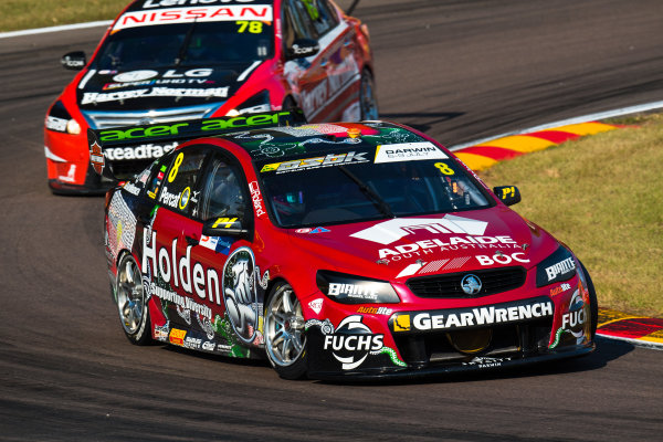 2017 Supercars Championship Round 6.
Darwin Triple Crown, Hidden Valley Raceway, Northern Territory, Australia.
Friday June 16th to Sunday June 18th 2017.
Nick Percat drives the #8 Team Clipsal Brad Jones Racing Commodore VF.
World Copyright: Daniel Kalisz/LAT Images
Ref: Digital Image 160617_VASCR6_DKIMG_1560.JPG 2017 Supercars Championship Round 6.
Darwin Triple Crown, Hidden Valley Raceway, Northern Territory, Australia.
Friday June 16th to Sunday June 18th 2017.
Nick Percat drives the #8 Team Clipsal Brad Jones Racing Commodore VF.
World Copyright: Daniel Kalisz/LAT Images
Ref: Digital Image 160617_VASCR6_DKIMG_1560.JPG