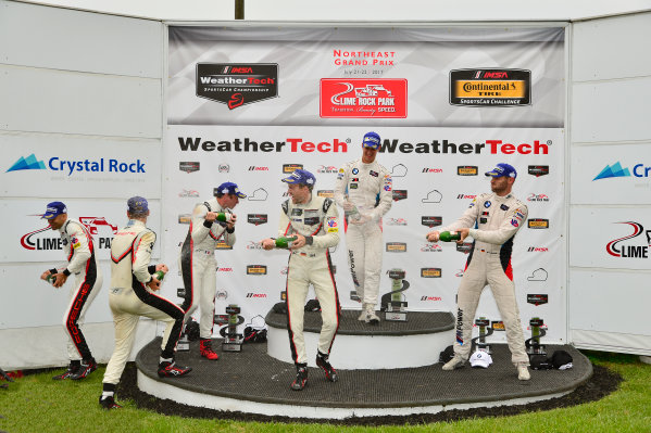 IMSA WeatherTech SportsCar Championship
Northeast Grand Prix
Lime Rock Park, Lakeville, CT USA
Saturday 22 July 2017
911, Porsche, Porsche 911 RSR, GTLM, Patrick Pilet, Dirk Werner, Victory Lane
World Copyright: Gavin Baker
LAT Images