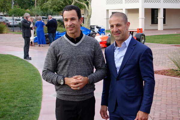 Verizon IndyCar Series
Desert Diamond West Valley Phoenix Grand Prix
Phoenix Raceway, Avondale, AZ USA
Saturday 28 May 2016
Helio Castroneves and Tony Kanaan celebrate their 20 years in IndyCar
World Copyright: Michael L. Levitt
LAT Images Verizon IndyCar Series
Desert Diamond West Valley Phoenix Grand Prix
Phoenix Raceway, Avondale, AZ USA
Saturday 28 May 2016
Helio Castroneves and Tony Kanaan celebrate their 20 years in IndyCar
World Copyright: Michael L. Levitt
LAT Images