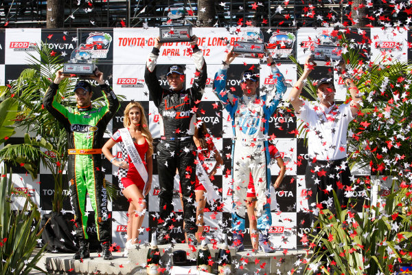 13-15 April, 2012, Long Beach, California, USA
(l-r) James Hinchcliffe (3rd), Will Power (1st), Simon Pagenaud (2nd) and Penske Racing representative Tim Cindric
(c)2012, Lesley Ann Miller
LAT Photo USA 13-15 April, 2012, Long Beach, California, USA
(l-r) James Hinchcliffe (3rd), Will Power (1st), Simon Pagenaud (2nd) and Penske Racing representative Tim Cindric
(c)2012, Lesley Ann Miller
LAT Photo USA
