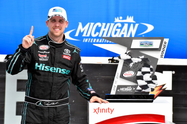 NASCAR XFINITY Series
Irish Hills 250
Michigan International Speedway, Brooklyn, MI USA
Saturday 17 June 2017
Denny Hamlin, Hisense Toyota Camry celebrates his win in Victory Lane
World Copyright: Nigel Kinrade
LAT Images NASCAR XFINITY Series
Irish Hills 250
Michigan International Speedway, Brooklyn, MI USA
Saturday 17 June 2017
Denny Hamlin, Hisense Toyota Camry celebrates his win in Victory Lane
World Copyright: Nigel Kinrade
LAT Images