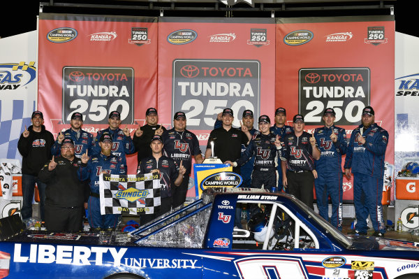 5-6 May, 2016, Kansas City, Kansas USA
William Byron celebrates his win in Victory Lane
? 2016, Nigel Kinrade
LAT Photo USA 5-6 May, 2016, Kansas City, Kansas USA
William Byron celebrates his win in Victory Lane
? 2016, Nigel Kinrade
LAT Photo USA