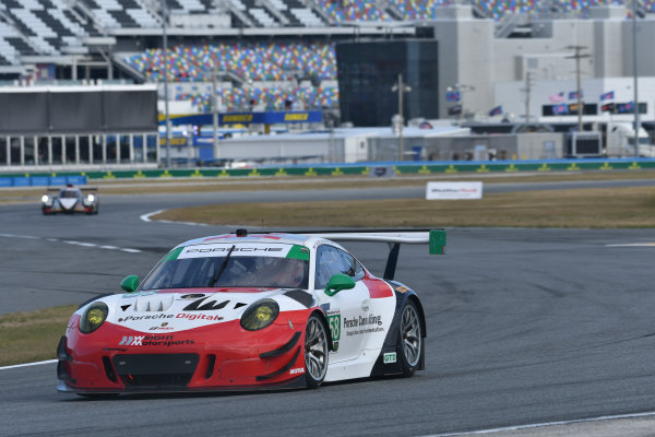 IMSA WeatherTech SportsCar Championship
Rolex 24 Hours
Daytona Beach, Florida, USA
Friday 26 January 2018
#58 Wright Motorsports Porsche 911 GT3 R, GTD: Patrick Long, Christina Nielsen, Robert Renauer, Mathieu Jaminet
World Copyright: Richard Dole
LAT Images

ref: Digital Image 5RD_6637